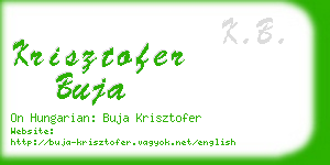 krisztofer buja business card